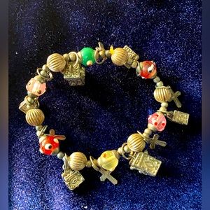 Evil Eye 🧿 Charm Bracelet With Crosses